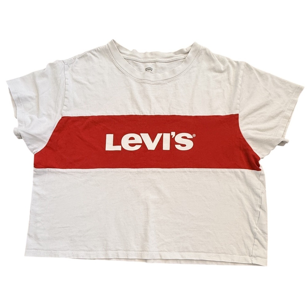 Levi's Women's White Red Graphic Logo Tee Large